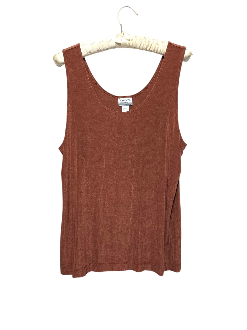 Travelers by Chico's Deep Scoop Neck Tank Layering Lagenlook Slinky Travel